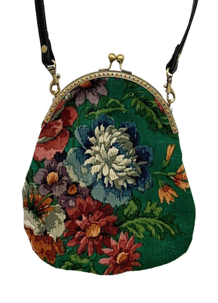 Green Floral Cotton Handbag