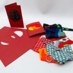 Fabric Scrap Card Making Kit - 10 Cards - Red