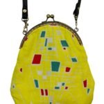 Yellow Abstract Cotton Handbag