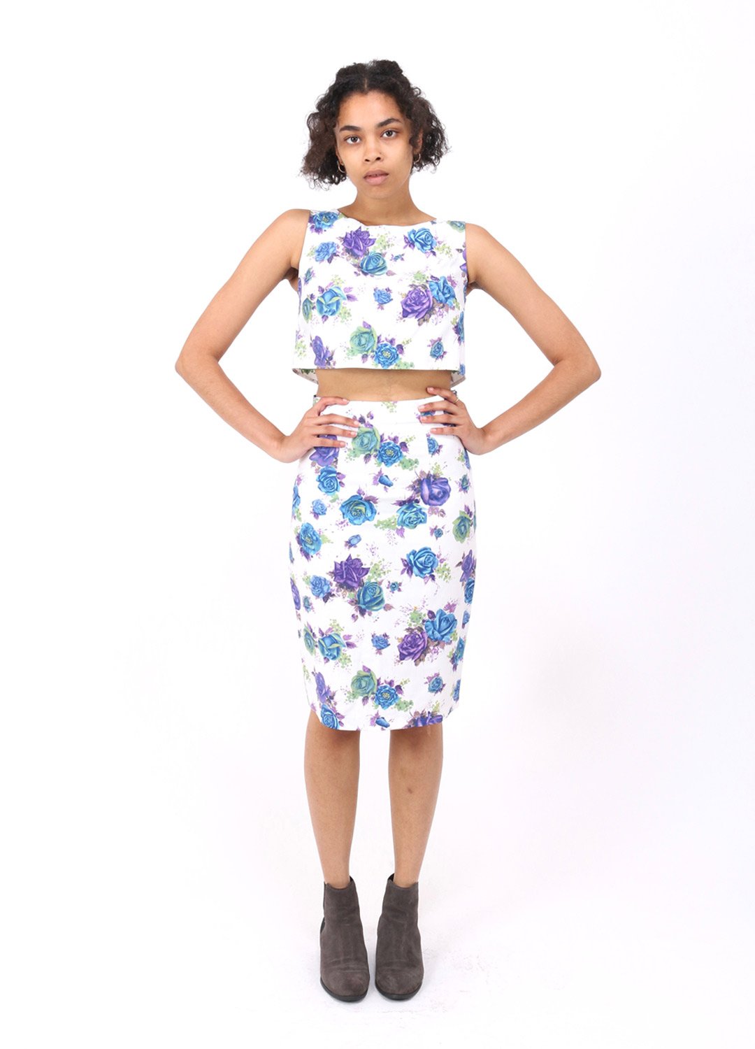 Light floral pencil discount skirt