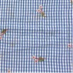Fabric Ref 3118 - Embroidered Gingham Cotton Mix