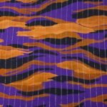 Fabric Ref 4403 - Abstract Viscose With Lamé Stripe