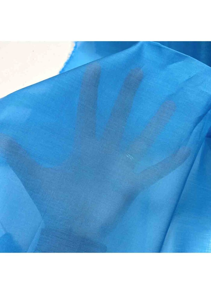 Fabric Ref 4521 - Turquoise Silk Cotton - Image 2