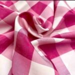 Fabric Ref 4841 - Check Crepe Satin