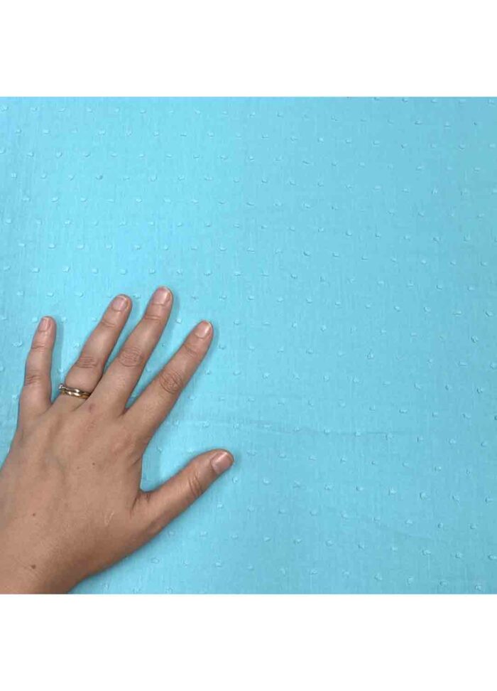Fabric Ref 4879 - Turquoise Cotton - Image 2