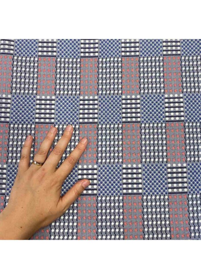 Fabric Ref 4931 - Check Linen Mix - Image 2