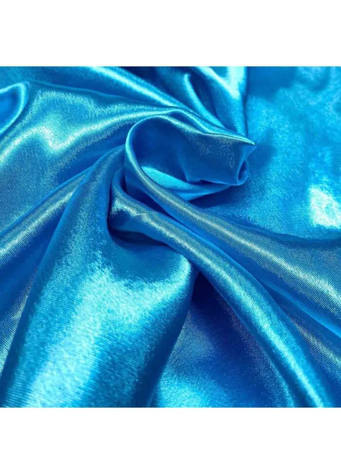Fabric Ref 5013 - Turquoise Satin Mix - Image 2
