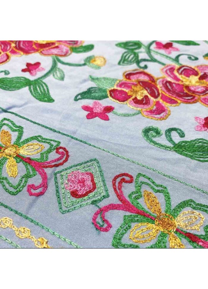 Fabric Ref 5051 - Embroidered Floral Viscose - Image 2