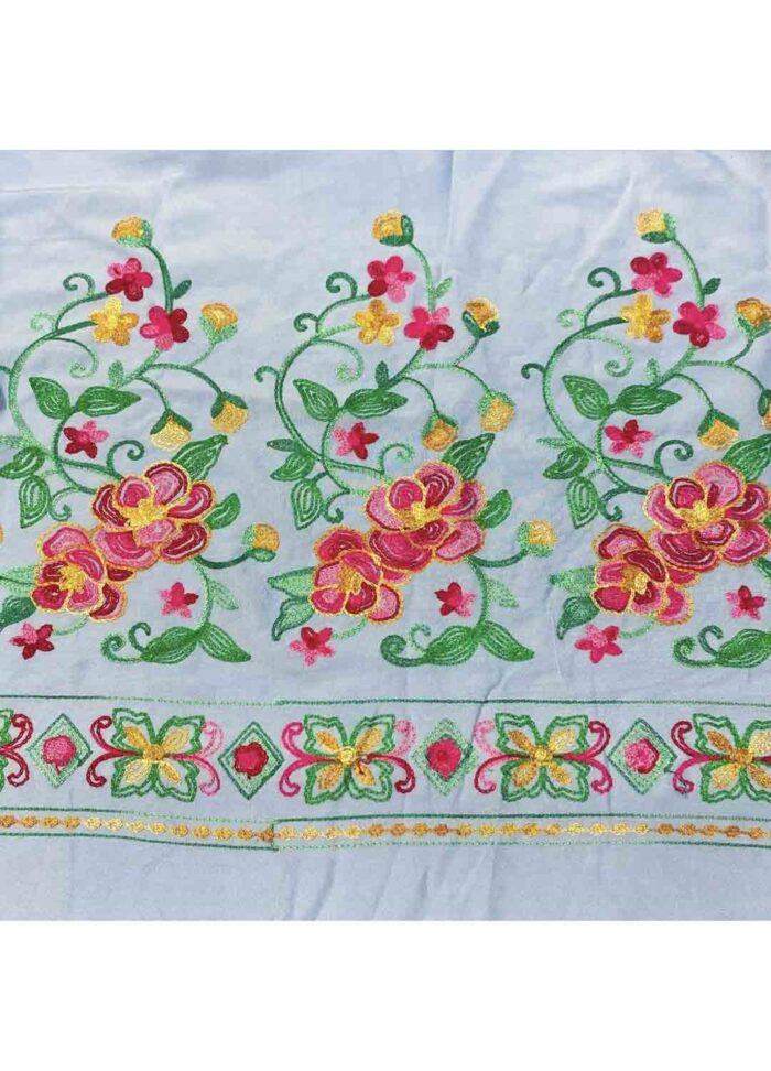 Fabric Ref 5051 - Embroidered Floral Viscose - Image 1