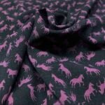 Fabric Ref 5066 - Horses Crepe Viscose Mix
