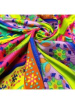 Fabric Ref 5204 - Floral Satin - Image 3