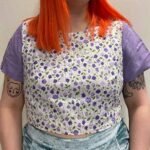 Mix and Match Purple Crop top- ref 58 - Resale item - Approx 12-14