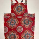 Red Dungaree Mini Dress- ref 69 - Resale item - Approx 22-24