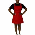 Red A-line dungaree-mini - ref 121 - Resale item - UK 10-12
