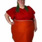 Red wrapover crop top - ref 139 - Resale item - UK 30-32