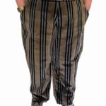 Brown Striped Trousers - ref 109 - Resale item - Approx 18-20