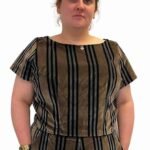 Brown Striped Crop Top - ref 109 - Resale item - Approx UK 18-20