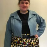 Blue Cropped Jacket - ref 157 - Resale item - Approx UK 18-20