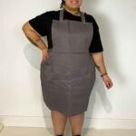 Grey cotton dungaree-mini - ref 144 - Resale item - UK 26-28