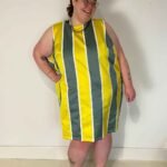 Stripey Shift Dress- ref 152 - Resale item - Approx 26-28