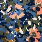 Fabric Ref 4890 - Abstract Floral Crepe Viscose