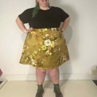 A Line Mini Skirt Model 1