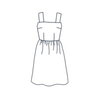 Large Strap Tea Dress
