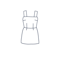 Large Straps Mini Dress