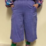 Pale blue cotton culottes - ref 167 - Resale item - Approx UK 12-14