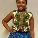 Big bloom vintage cotton crop top - ref 174 - Resale item - Approx UK 10-12