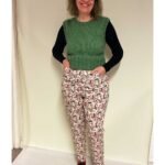 Cream paisley trousers - ref 164 - Resale item - Approx UK 12-14