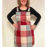 Windowpane check wool pinafore - ref 194 - Resale item - Approx UK 12-14