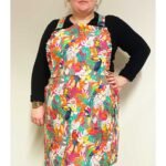 Bird print multicolour cotton dungaree-mini - ref 190 - Resale item - Approx UK 18-20