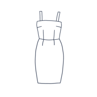 Small Straps Pencil Dress