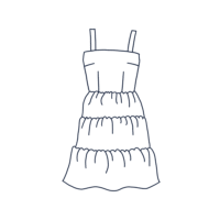 Small Straps Tiered Dress