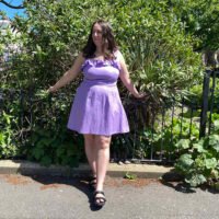 Strap A Line mini dress Model 2