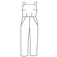 Strap Classic Jumpsuit Sketch