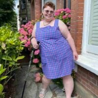 Strap Shift Dress Model 1