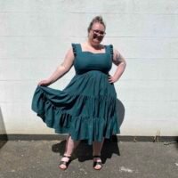 Strap Tiered Dress Model 1