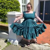 Strap Tiered Dress Model 2