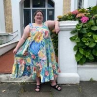 Strap Trapeze Dress Model 1