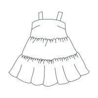 Tiered-Strap-Trapeze-Dress-Sketch