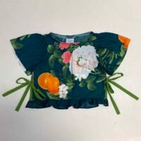 Ties down the side of the top _ bodice