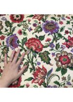 Fabric Ref 5394 - Floral Textured Cotton - Image 2