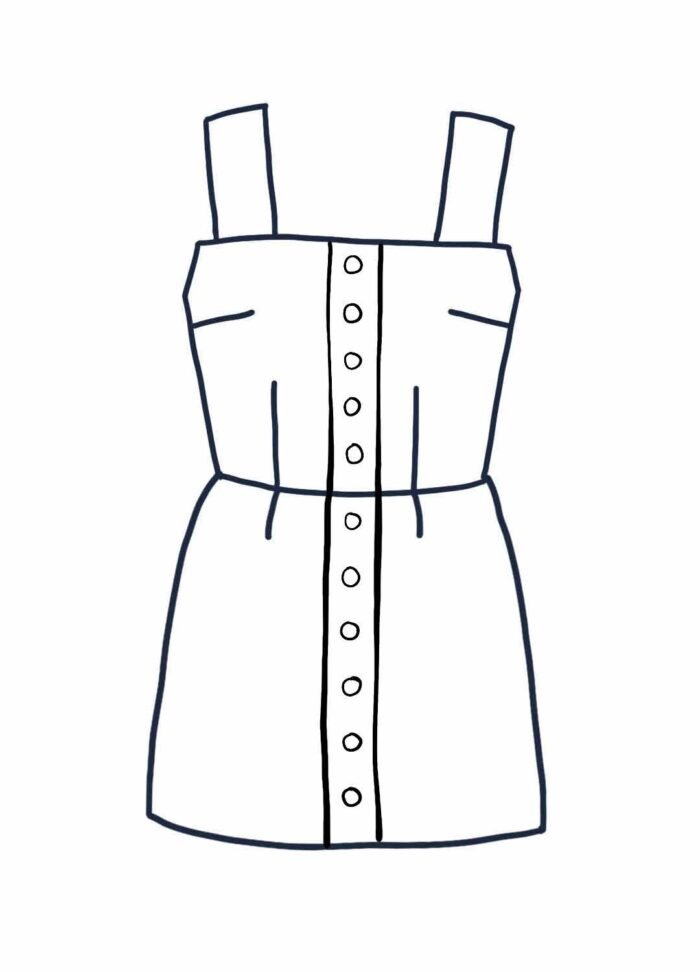 Design your own: Mini Button-up Strap Dress - Image 1