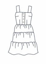 Design your own: Tiered Button-up Strap Dress