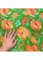 Fabric Ref 5472 - Floral Viscose - Image 2
