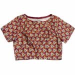 Geometric cotton crop top - ref 204 - Resale item - Approx UK 10-12