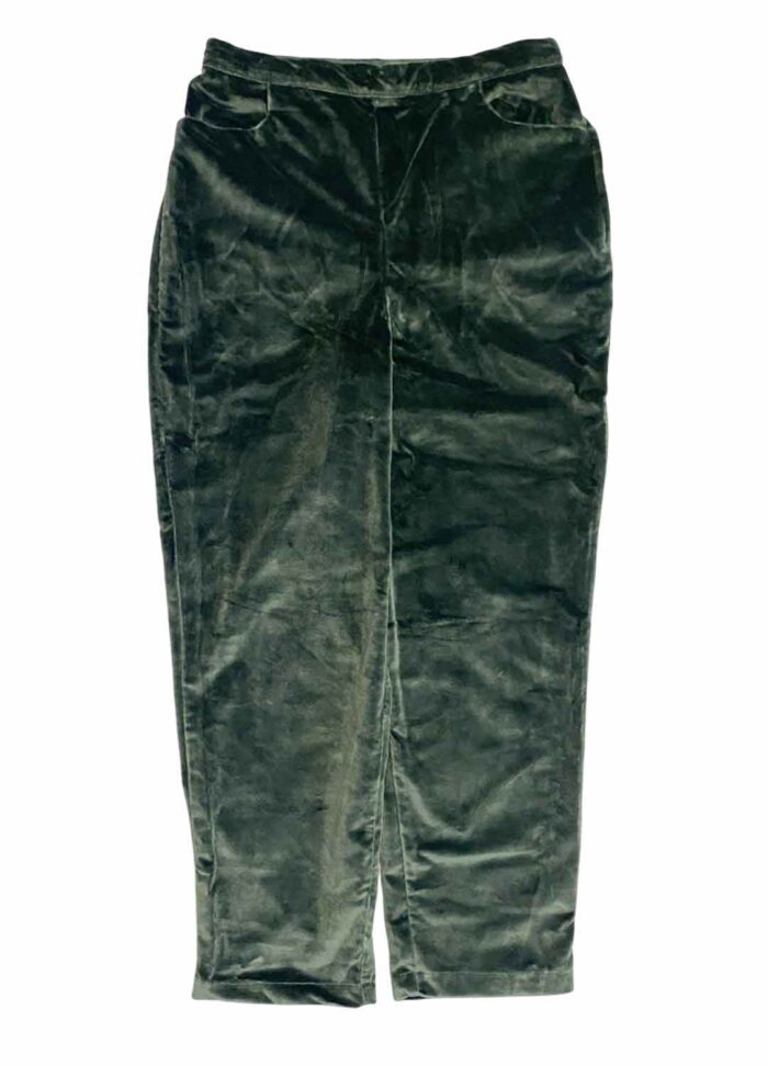 Teal velvet trousers - ref 201 - Resale item - Approx UK 12-14 - Image 3