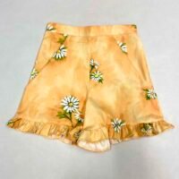 VINTAGE FLORAL ORANGE SHORTS